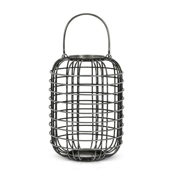 Grid Metal Lantern with Handle - Picture 7 of 10